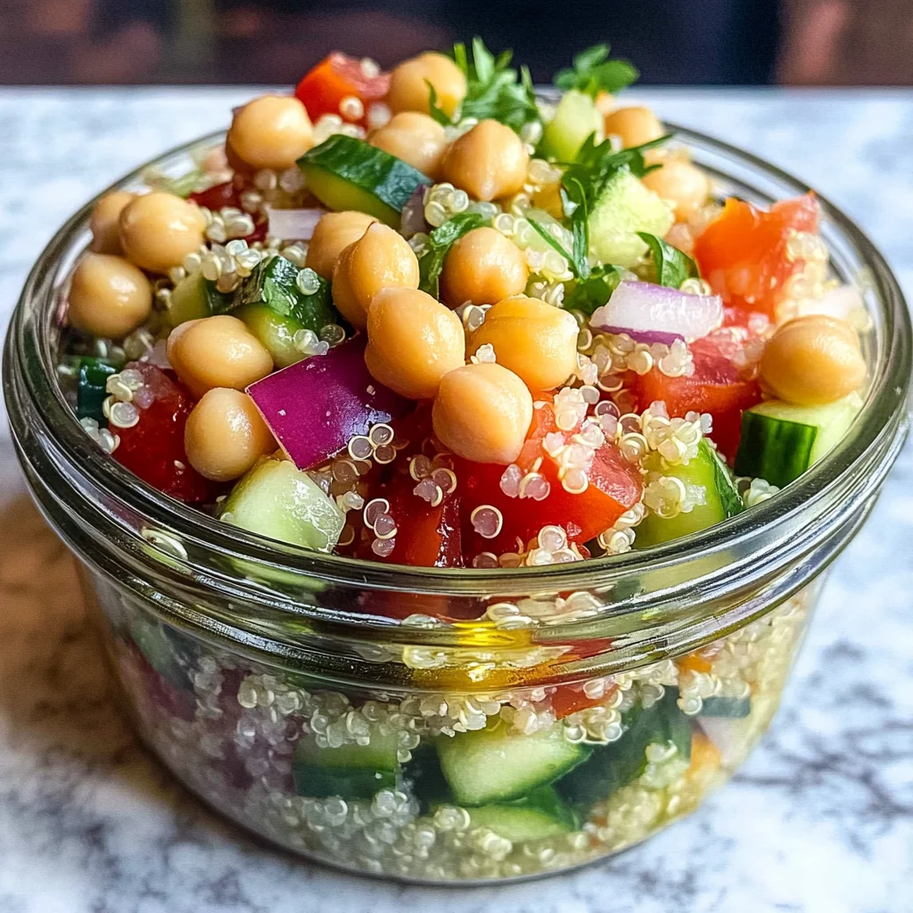 High-Protein Chickpea Quinoa Salad