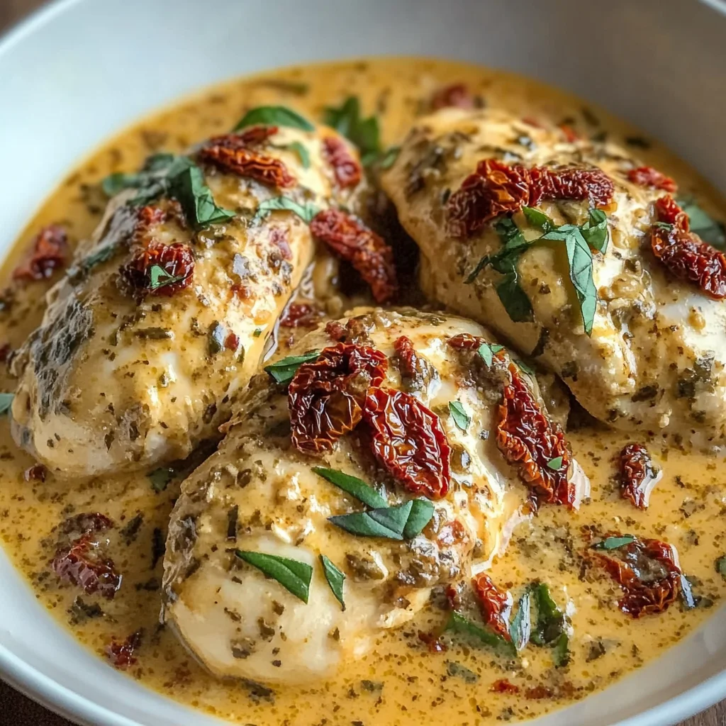 High Protein Crockpot Marry Me Chicken