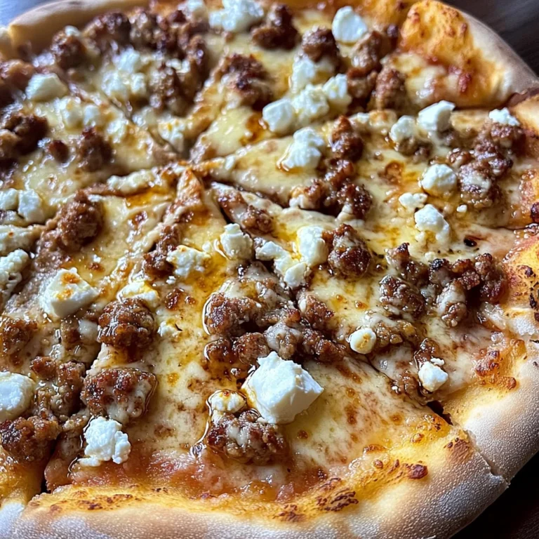 Hot Sausage Feta Honey Pizza