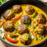 Jerk Meatballs In Coconut Curry Sauce