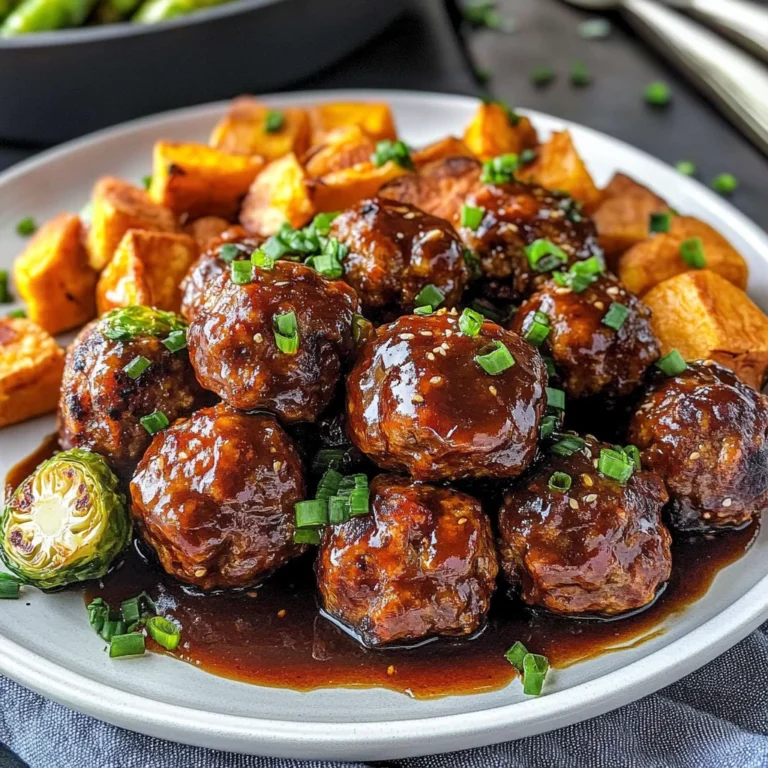 Korean BBQ Meatballs and Vegetables