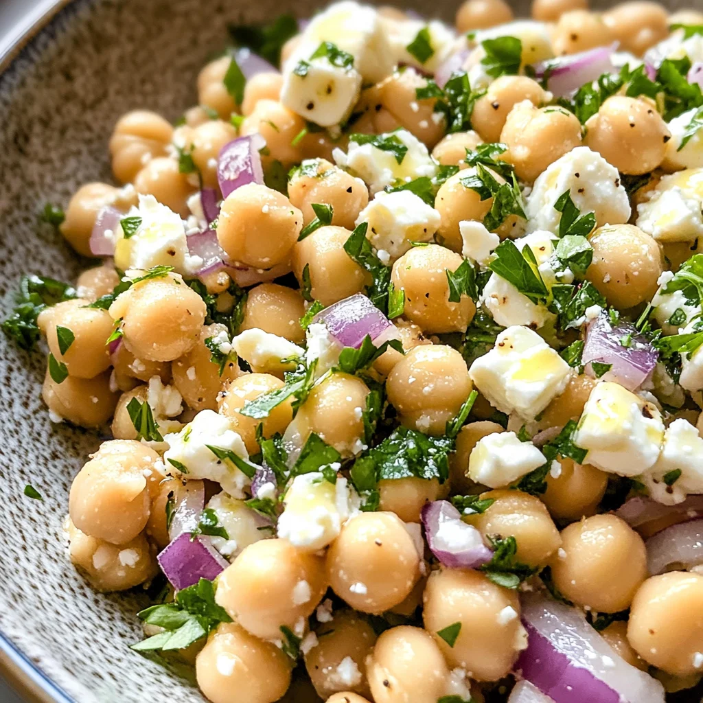 Lemony Chickpea Feta Salad (Gluten Free)