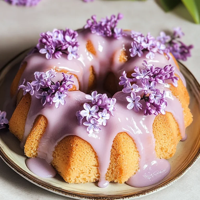 Lilac Bundt Cakes