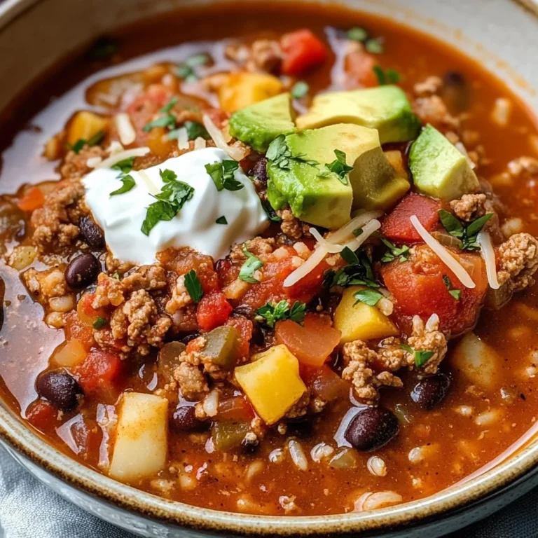 Mexican Beef and Rice Soup