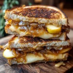 Pear & Apple Grilled Cheese With Caramelized Onions