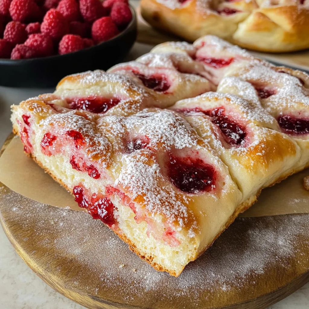 Sweet Focaccia with Raspberry Jam