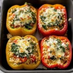 Baked Greek Stuffed Peppers with Chicken