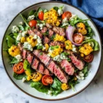 Balsamic Steak Gorgonzola Salad with Grilled Corn