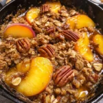 Bourbon Pecan Peach Crisp