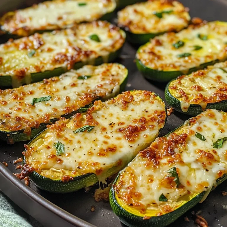 Cheesy Garlic Zucchini Steaks