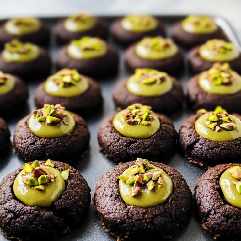 Chocolate Pistachio Cream Thumbprints