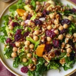 Cranberry Walnut Chickpea Salad with Orange Vinaigrette