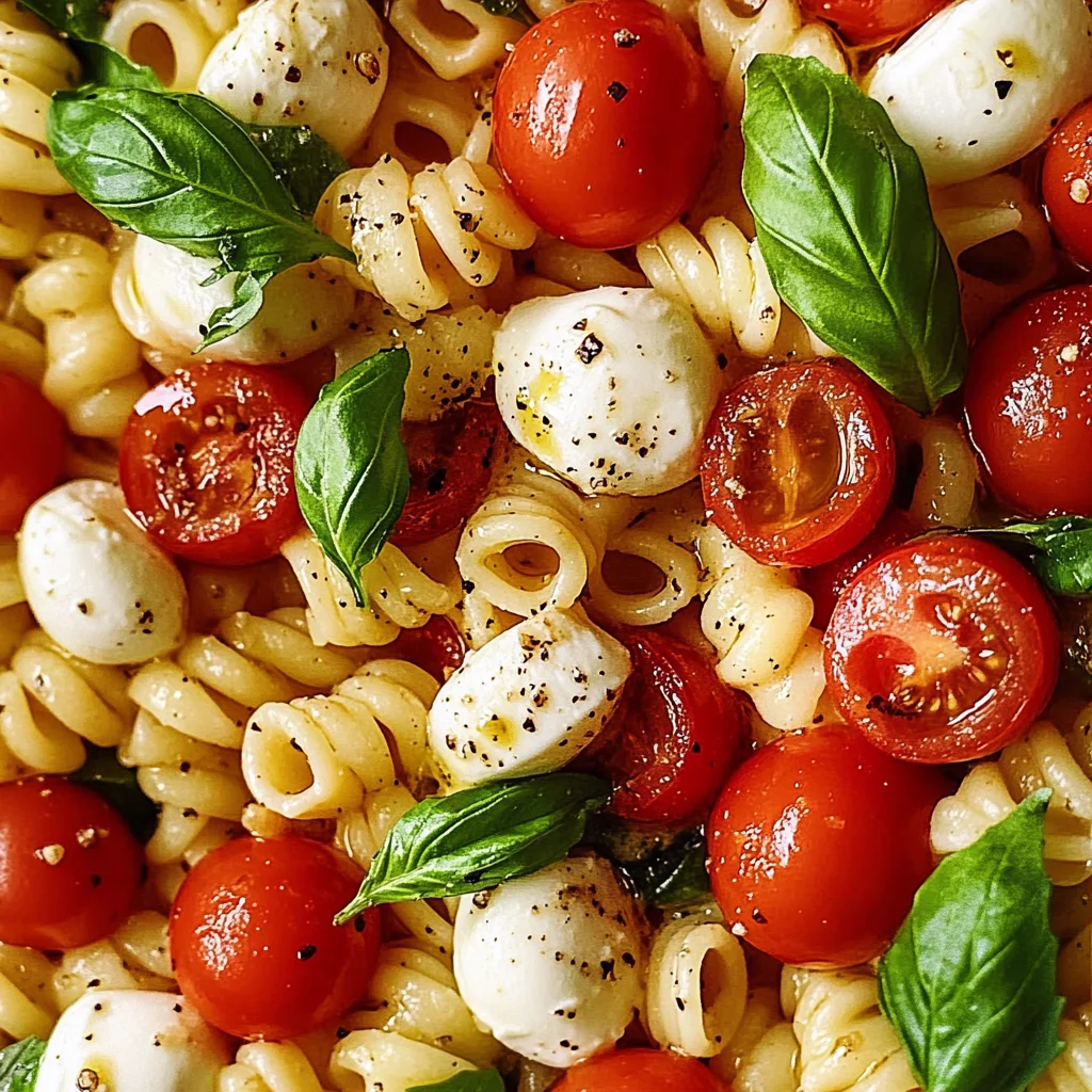 Creamy Caprese Pasta Salad