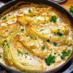 Creamy Garlic Parmesan Cabbage