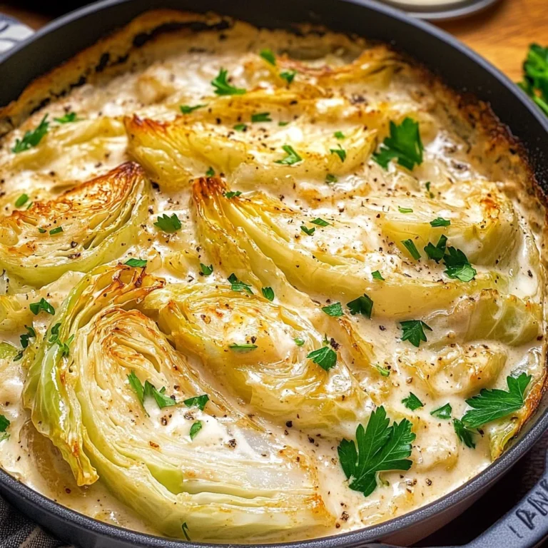 Creamy Garlic Parmesan Cabbage