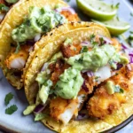 Crispy Baja Fish Tacos with Avocado Crema