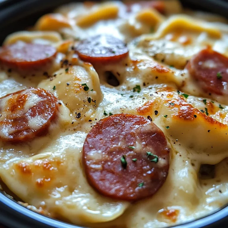 Crock Pot Pierogi Casserole with Kielbasa
