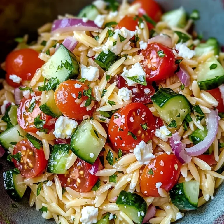 Easy Lemon Orzo Pasta Salad Recipe