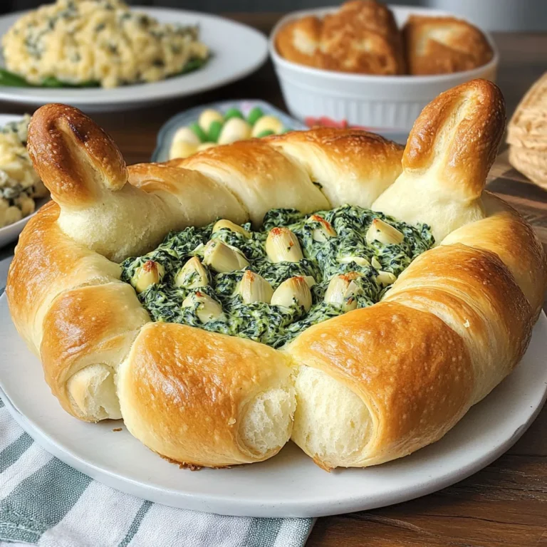 Festive Easter Bunny Spinach Dip