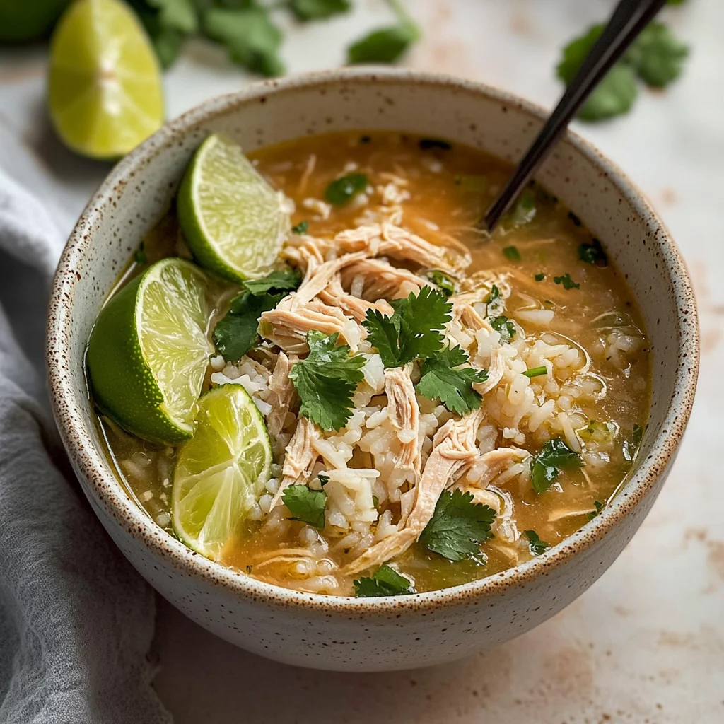 Ginger Lime Chicken and Rice Soup