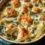 High-Protein Spinach and Artichoke Chicken Casserole