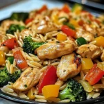 Lemon Chicken & Veggie Orzo Stir Fry