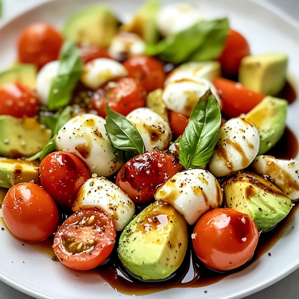 Light Avocado Caprese Salad