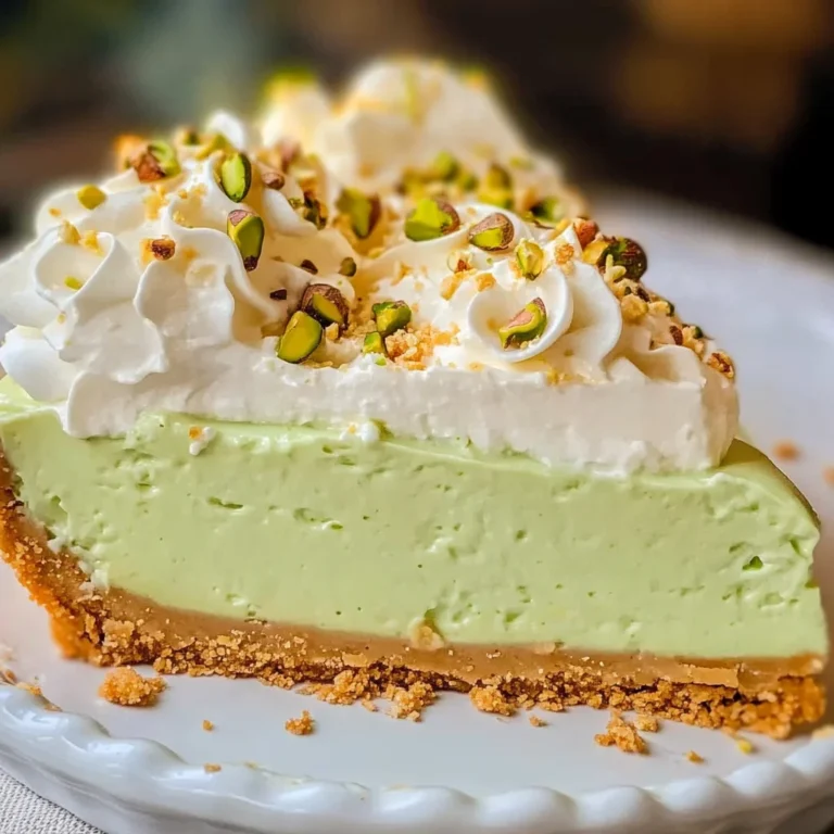 No Bake Pistachio Cream Pie