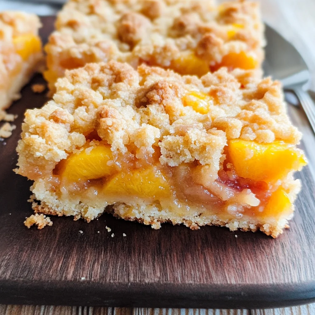 Peaches and Cream Crumble Bars