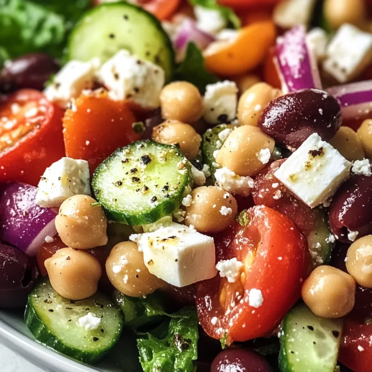 Refreshing Chickpea Greek Salad