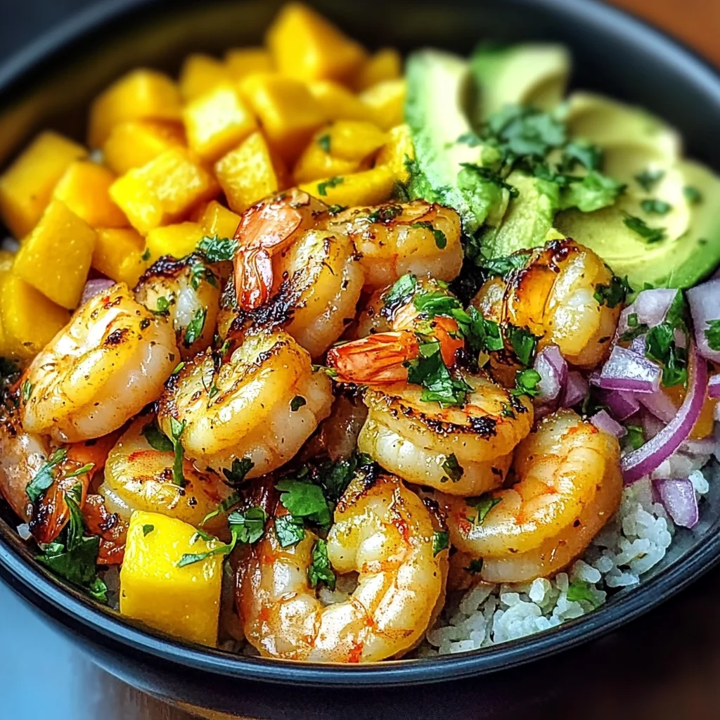Shrimp Avocado Mango Bowls