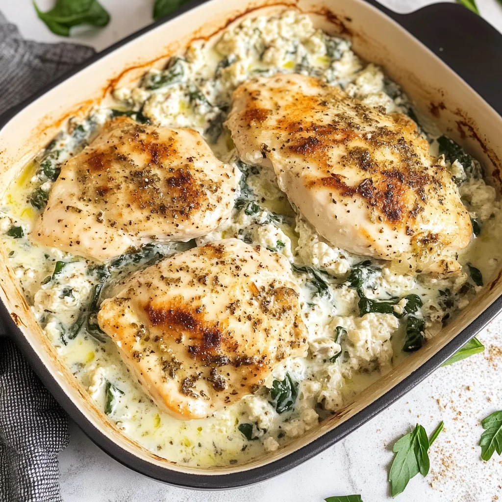 Spinach Artichoke Chicken with Cottage Cheese