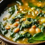 Spinach, Lentil, and Butter Bean Soup
