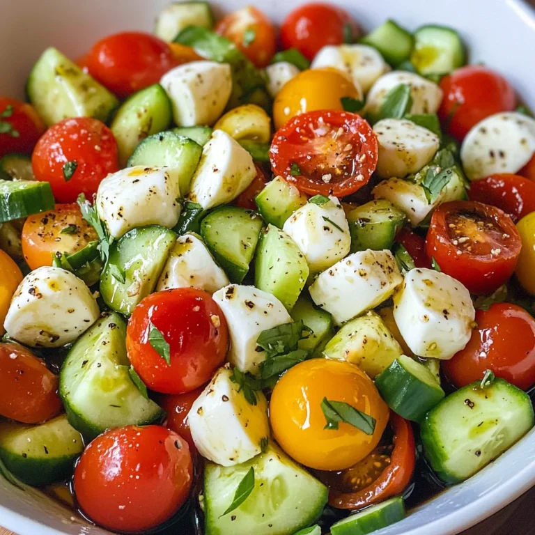 Tomato Cucumber Mozzarella Salad (VIDEO)