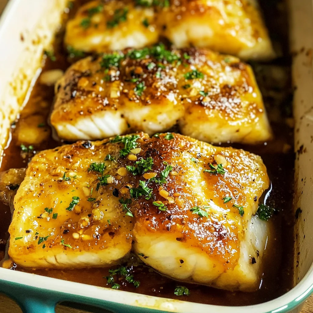 Baked Honey Marinated Cod
