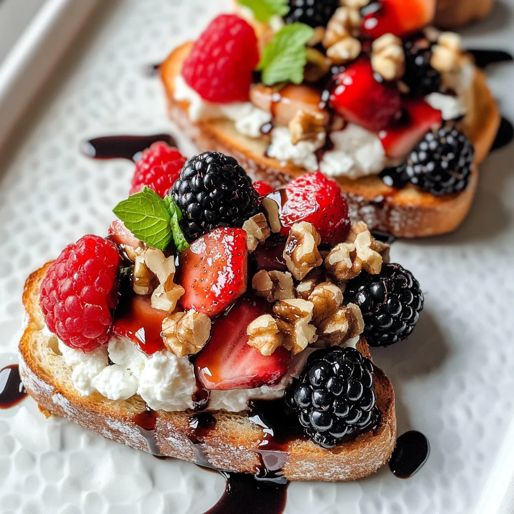 Berries & Goat Cheese Crostini