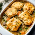 Biscuit Vegetable Pot Pie Casserole