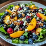 Blueberry Peach Feta Salad