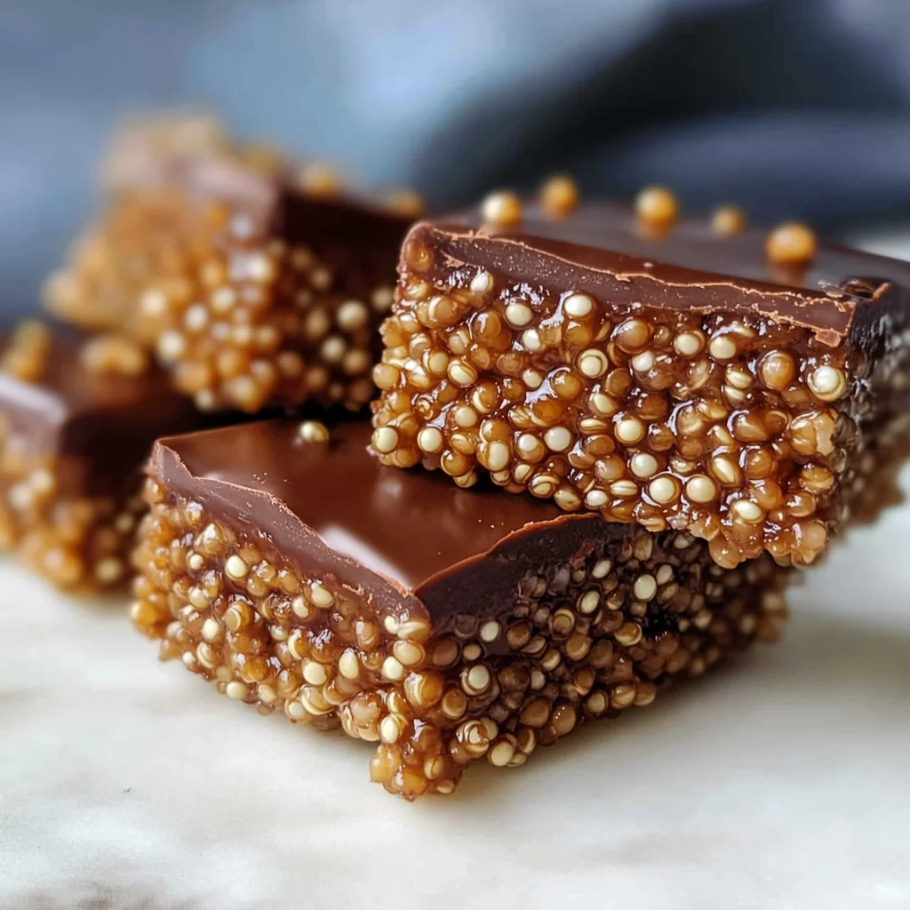 Chocolate Puffed Quinoa Bars (scotcheroos)
