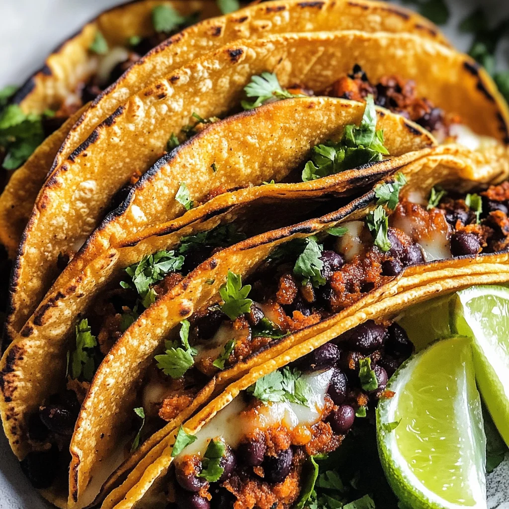 Crispy Sheet Pan Black Bean Tacos (Vegetarian)