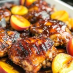 Grilled Bourbon Peach BBQ Chicken