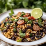 Hearty Black Beans and Rice with Sausage