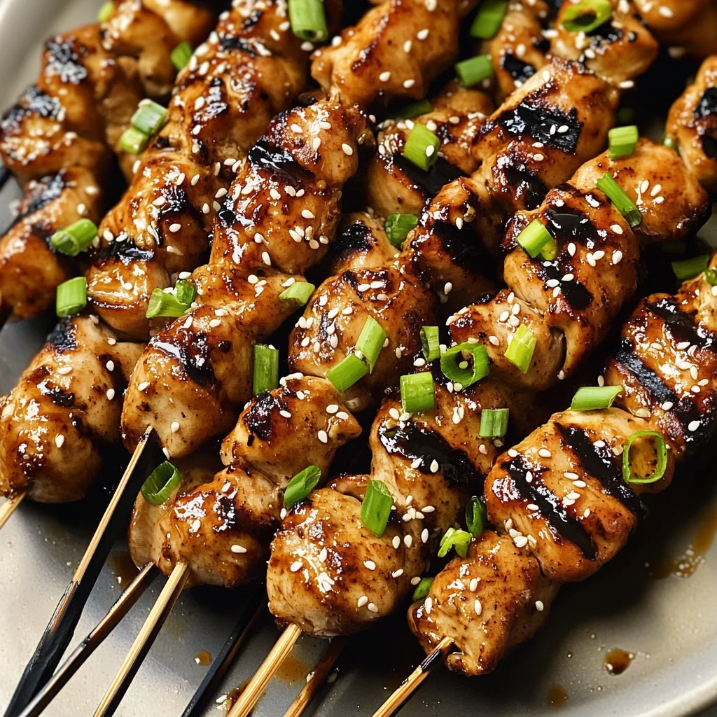 Honey Garlic Asian Chicken Kabobs