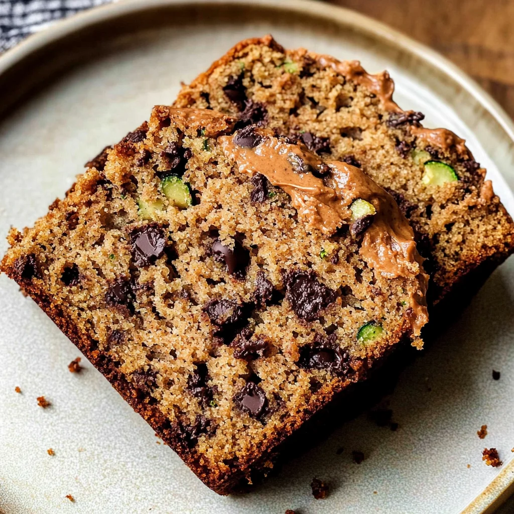 Peanut Butter Chocolate Chip Zucchini Bread