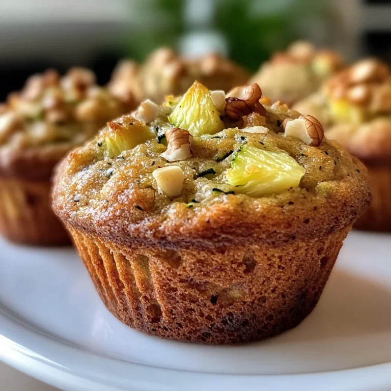 Pineapple Walnut Zucchini Muffins