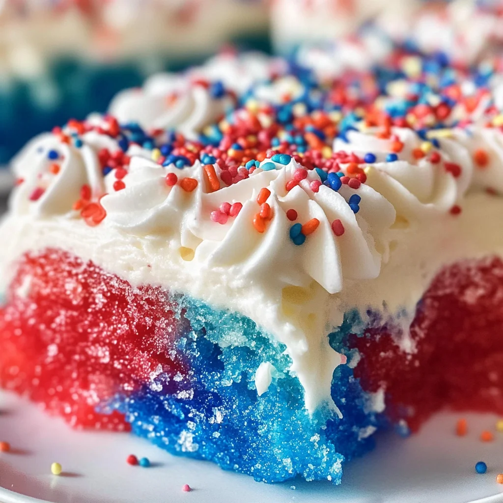 Red, White, & Blue Poke Cake