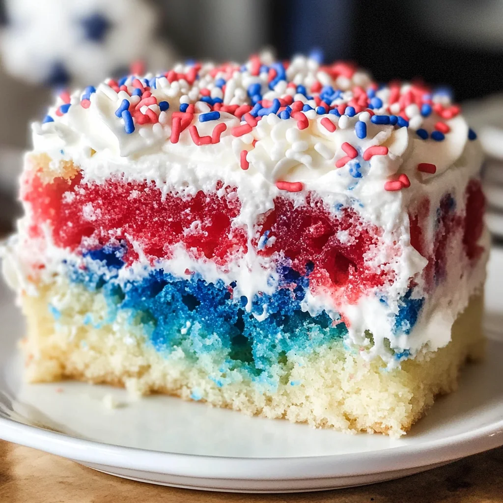 Red, White, & Blue Poke Cake