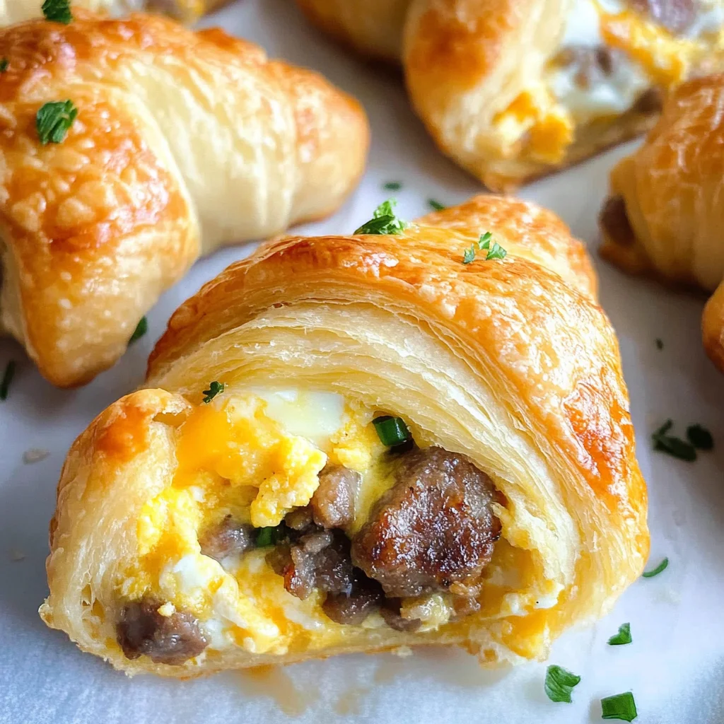 Sausage, Egg, Cheese Breakfast Crescent Roll Ups