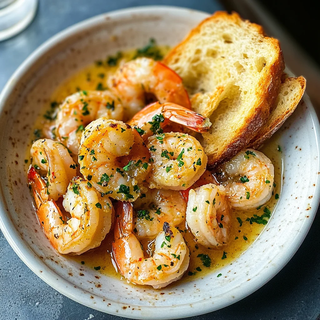 Shrimp Scampi Bowls with Garlic Bread