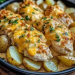 Slow Cooker Cheesy Ranch Chicken & Potatoes